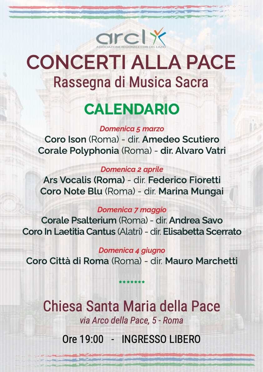Concerti alla Pace 2023 - Calendario