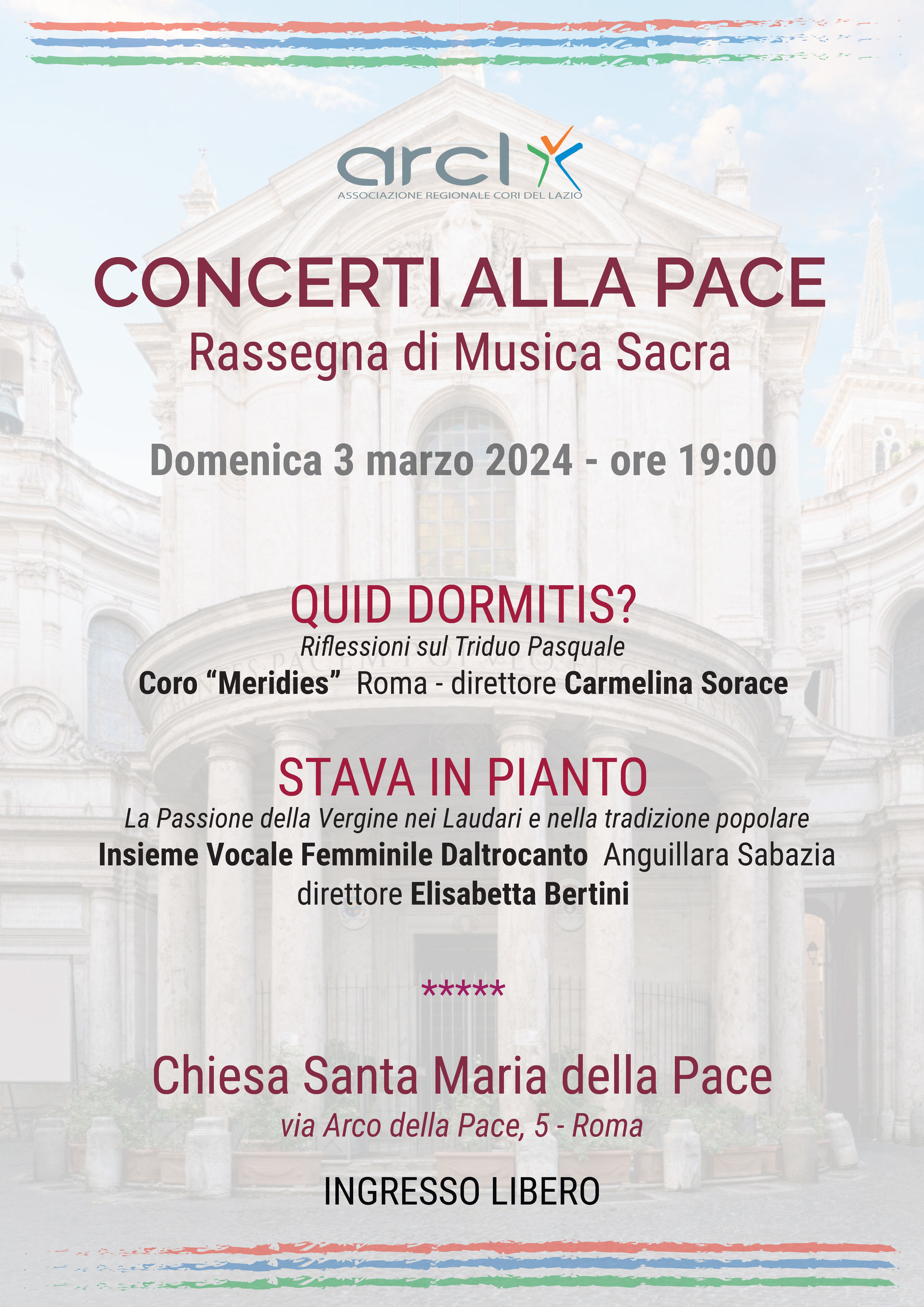 Concerti alla Pace 2024 - Locandina 3 marzo